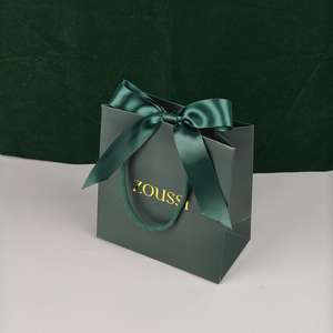 Sacs en papier kraft de haute qualité, personnalisés, écologiques, recyclables, avec poignée en ruban de luxe, pour boutique, emballage cadeau - Product Image 4