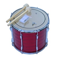 Hot Selling Poplar Wood Red 14-inch Alto Snare Drum Percussion Instrument