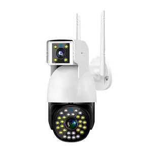 V380专业双镜头360婴儿监视器网络视频无线自动跟踪夜视PTZ家庭安全无线网络闭路电视摄像机
