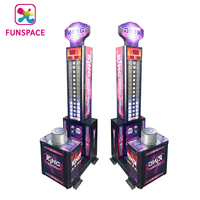 Funspace Coin Operated The King of Hammer Power Arcade Punch Game Big Hammer Punching Hammer Strength Machine
