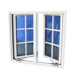 <span class=keywords><strong>Fenêtre</strong></span> à battant en verre trempé double de haute qualité résistante aux ouragans, avec manivelle - Product Image 1