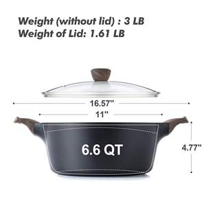 Smartpan Marmite en céramique antiadhésive de haute qualité avec couvercle Marmite à pâtes saine non toxique <span class=keywords><strong>sans</strong></span> <span class=keywords><strong>PFOA</strong></span> PFAS <span class=keywords><strong>PTFE</strong></span> - Product Image 2