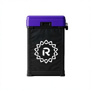 ROZIV Foldable Waterproof <b>Golf</b> Storage Locker With Lock Closure Black And Purple Color For Adults Outdoor Use - Product Image 1