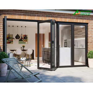 Véranda extérieure en verre, <span class=keywords><strong>porte</strong></span> à deux volets, Patio coulissant, double pliage, aluminium, double pliage, pas cher - Product Image 2