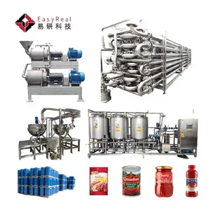 Máquina Industrial para hacer pasta de tomate concentrada, salsa kétchup, línea de producción completa