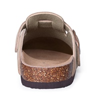 Sabots en daim YL-25364 pour femmes avec soutien de la voûte plantaire-pantoufles mules confortables en liège, chaussures de maison orthopédiques pour usage intérieur et extérieur