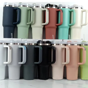 40oz Stainless Steel Double Wall Vacuum Insulated Travel Tumbler Reusable Large Capacity Ice Beer <b>Coffee</b> Lids Straw Mug 6-12 - Product Image 2