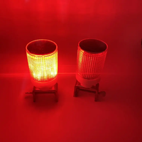 Lampe de travail LED clignotante IP65, balise solaire rouge et bleue, lumière d'avertissement de sécurité pour la protection nocturne