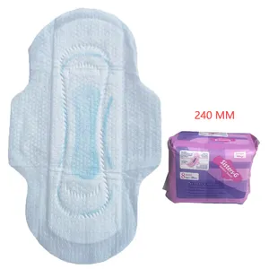 Toallas sanitarias con alas ultrafinas de uso diario Toallas sanitarias de algodón de 240mm Productos de higiene desechables