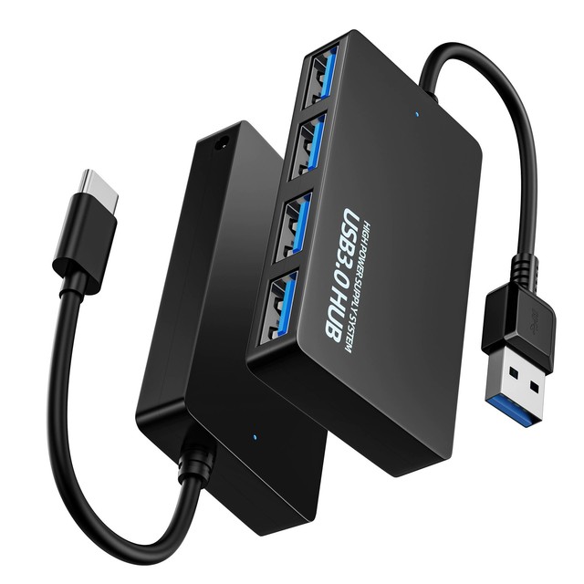 USB 3.0 Hub High Speed 4 Ports HUB Adapter Data Cable Splitter Expander Support Multi Systems Plug and Play Multi USB Adapter