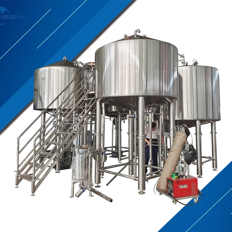 Tam set ticari 300l 1000l 1000l 1500l 1800l 2000l litre mini mikro brewhbrewery bira zanaat sistemi bira mayalama ekipmanı