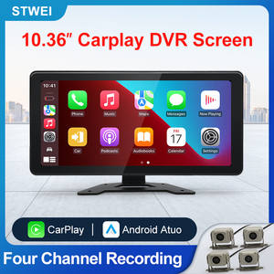 Monitor DVR con Pantalla Táctil STWEI de 10.36 Pulgadas con Carplay, <span class=keywords><strong>Android</strong></span> <span class=keywords><strong>Auto</strong></span>, Vista 360°, 4 Cámaras de Visión Trasera y Lateral 1080P, 4K HD para RV - Product Image 2