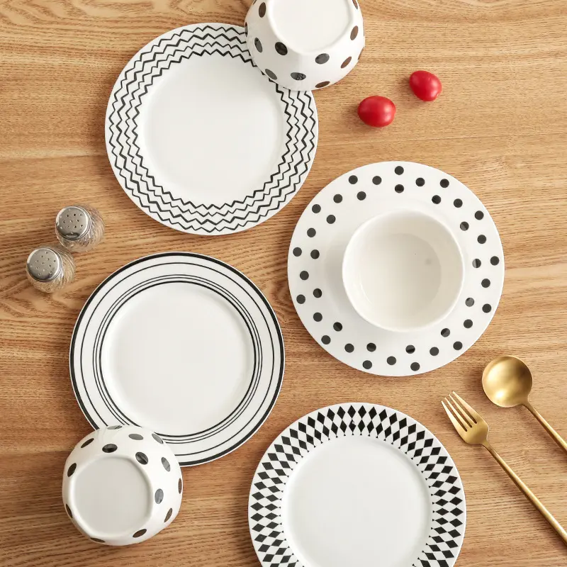 Best sale ceramic plates and bowls dinner sets plate set for restaurants Salad Cake