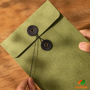 <span class=keywords><strong>Enveloppe</strong></span> <span class=keywords><strong>en</strong></span> papier kraft avec fermeture à bouton et ficelle pour cadeaux ou portefeuille, ruban à ficelle plusieurs tailles et couleurs disponibles - Product Image 3