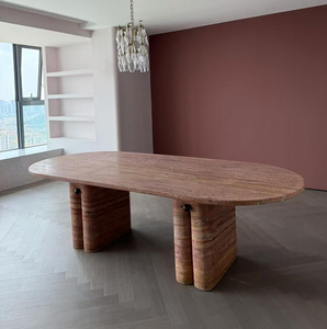 <span class=keywords><strong>Tavolo</strong></span> da pranzo persiano Rosso Travertino levigato mobili in pietra ovale in Travertino Rosso <span class=keywords><strong>tavolo</strong></span> da pranzo <span class=keywords><strong>grande</strong></span> <span class=keywords><strong>tavolo</strong></span> da pranzo <span class=keywords><strong>Design</strong></span> - Product Image 6