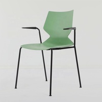 Chaise de bureau exécutive contemporaine certifiée ANSI/BIFMA, design ergonomique, empilable, multifonction, accoudoirs fixes, chambre à coucher, salle à manger