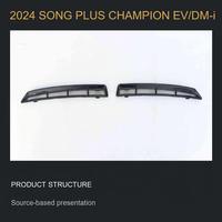 Grille inférieure avant en ABS avec filet anti-insectes, ensemble de 2 pièces pour BYD Song PLUS Champion Edition EV DM-i 2024