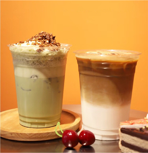 Gobelets en plastique PET jetables à paroi simple pour boissons froides, thé au lait, café, jus et crème glacée avec couvercle – Vente en gros - Product Image 4