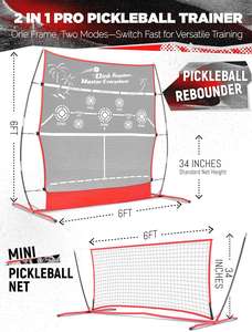 Pickleball التدريب Rebounder صافي 6 قدم مصغرة Pickleball Rebounder صافي المحمولة-2in1 مدرب للخارجية والداخلية - Product Image 3