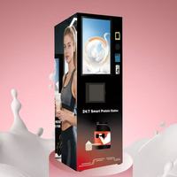 Distributeur automatique intelligent de protéines en poudre pour salle de sport, chauffage et refroidissement, 6 types de mélanges en poudre, paiement par pièces, QR et en ligne, garantie 1 an