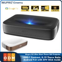 Proyector Láser DLP UST Inteligente Android Wupro G3 Mini, Contraste 1000:1, 600 ANSI Lúmenes, 1080p, Ultra Corta Distancia, Venta al Por Mayor
