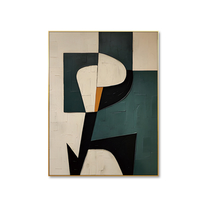 Grande Quadro Astratto con Texture Beige e Verde Arte Minimalista da Parete Pittura Moderna Astratta su Tela - Product Image 2