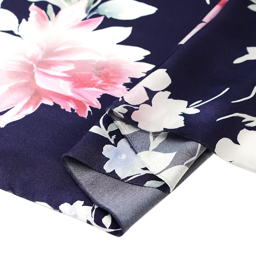 Fashionable Italian Design High Quality 100% Mulberry Silk chiffon Digital Printed Fabric for Garment Skirts