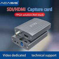 Kartu Pengambilan Video USB3.0 1080P 60Hz HDMI+SDI Input Ganda USB-B Grabber dengan Audio In Out 3.5mm untuk Siaran Langsung