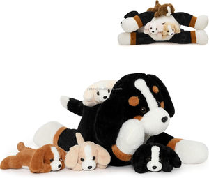 Peluches de Perro - Mamá <span class=keywords><strong>Bernese</strong></span> con 4 Cachorros en su Vientre, Súper Suave, Lavable, Imaginativo, para Niños - Product Image 1