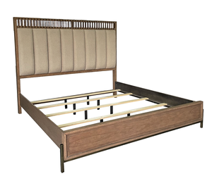 Queen Modern Adjustable <b>Convertible</b> Upholstered Strap Panel Soft <b>Bed</b> with Luxurious Design - Product Image 3