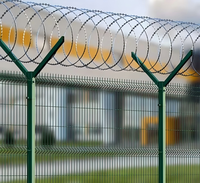 Fabrieks prijs hoge beveiliging poedercoating 358 anti-klim hekwerk ijzeren vangrail helder zicht wandhek