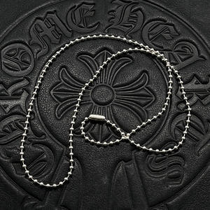 Kalung Rantai Tembaga Tunggal Gaya Retro Hip-hop, Rantai Salib Tebal dengan Huruf, Rantai Manik Bulat Tipis, Penjualan Langsung Pabrik - Product Image 6