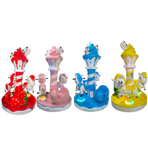 เครื่องเล่นม้าหมุนเด็ก ยี่ห้อจินส์ สำหรับใช้ในร่มและกลางแจ้ง ขายดีจากโรงงาน เหมาะสำหรับโชว์ในห้างสรรพสินค้า ผลิตจากพลาสติกทนทาน รับน้ำหนักได้ 100-500 กิโลกรัม - Product Image 6