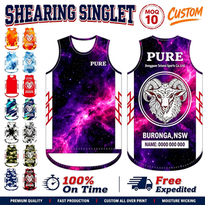 Singlet Cukur Domba Kustom Murni, Jersey Cukur Domba Kustom, Baju Kerja Cukur Domba Ekor Panjang, Singlet Cukur Domba Cepat Kering, Hoodie Polo Au - Product Image 1