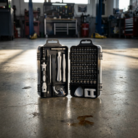 Kit d'outils de réparation d'ordinateurs portables 115-en-1 en acier CR-V de qualité industrielle, durable, avec mallette rigide, garantie 1 an, vente en gros OEM
