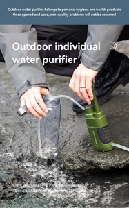 DELANHUWI Filtro de Agua Portátil con Bomba Manual para Camping, Senderismo, Supervivencia, Emergencia, Suministro de Agua - Product Image 6