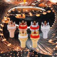 YYTCG HIFI plaqué or RCA prise amplificateur haut-parleur Terminal connecteurs électriques femelles avec matériau de Contact en cuivre
