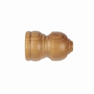 IDEAS WOOD LINE - SET DI 2 TERMINALI CLASSICI PER TENDALINI, COLORE FICHI - Product Image 1