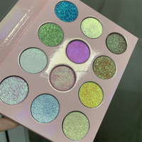 Palette de fards à paupières pressés OEM 15 couleurs, fards à paupières duo multichromes et monochromes, fards à paupières métalliques, palette de fards à paupières DIY
