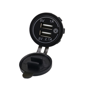 3.1A 12 - 24 Volt Dual Port Ổ Cắm <span class=keywords><strong>USB</strong></span> Charger Với Cảm Ứng <span class=keywords><strong>Power</strong></span> ON OFF Chuyển - Product Image 3
