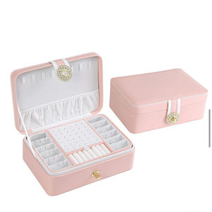 ตัวล็อคกุญแจสี่เหลี่ยมน้ำหนักเบาหรูหราสร้อยคอแหวนกำมะหยี่ที่เก็บเครื่องประดับความจุขนาดใหญ่อเนกประสงค์คุณภาพสูงตามสั่ง - Product Image 2