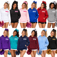 Sweat-shirt personnalisé pour cheerleaders, femmes et jeunes, avec strass, pour l'échauffement, avec logo d'équipe, pour les entraînements