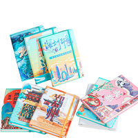Carnet A5 personnalisé en gros, papeterie japonaise, couverture rigide florale, reliure agrafée, couverture en PP, logo personnalisé, directement de l'usine