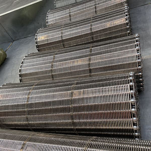 Isıya dayanıklı paslanmaz fırın çelik şanzıman zincirleri gıda tel örgü plaka isı tüneli için göz bağlantı konveyör bant taşıma - Product Image 4