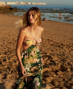 Nova Tendência Sexy One Piece Biquíni Cover up Cruzado Luxo Swimsuit Mulheres Personalizado Respirável Floral Trajes De Banho Com Cover Ups