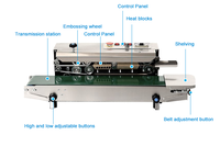 Machine de scellage par induction de bureau avec imprimante à roulettes, contrôle PLC et surveillance à distance automatique pour l'emballage de boissons et d'aliments