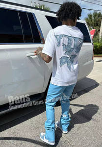 <span class=keywords><strong>Pantaloni</strong></span> a Zampa in <span class=keywords><strong>Ecopelle</strong></span> Vegana con Patch Ricamata Personalizzata, Stile Vintage Streetwear a Vita Alta per <span class=keywords><strong>Uomo</strong></span> - Product Image 5