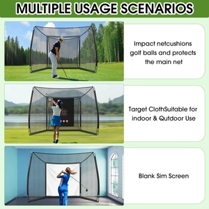 10 X 8 FT HD ゴルフインパクトスクリーンシミュレーター 屋外/屋内/ガレージ裏庭練習用 スイング打撃トレーニング補助具 ターゲットクロス - Product Image 4