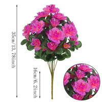 Bunga Plastik Buatan Tangan Kamelia Rhododendron Azalea untuk Dekorasi Pernikahan, Liburan, Kantor - Perdagangan Luar Negeri
