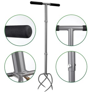 Steel Garden Cultivator Twist Hand Tiller Heavy Duty Metal Soil Loosening Weeding <b>Tool</b> Manual <b>Lawn</b> <b>Aerator</b> <b>for</b> Garden Bed - Product Image 3